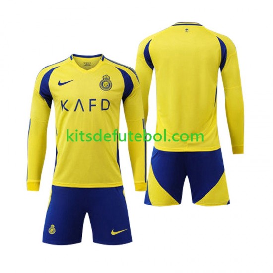 Camisola Al-Nassr Criança Equipamento principal 2024-2025 Mangas Compridas