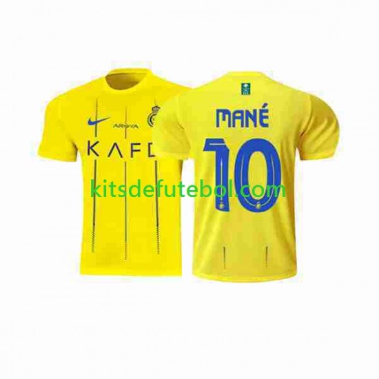 Camisola Al-Nassr Mane 10 Homem Equipamento principal 2023-2024 Mangas Curtas