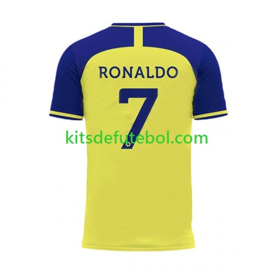 Camisola Al-Nassr Ronaldo 7 Homem Equipamento principal 2022-2023 Mangas Curtas