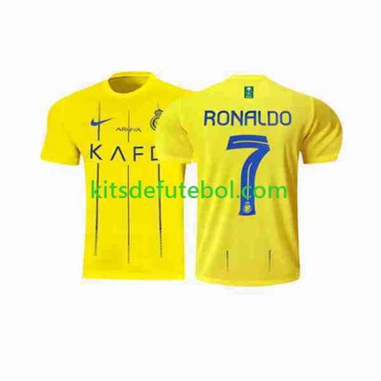 Camisola Al-Nassr Ronaldo 7 Homem Equipamento principal 2023-2024 Mangas Curtas