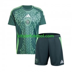 Camisola Seleção da Argelina Criança Equipamento alternativo 2024-2025 Mangas Curtas