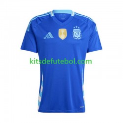 Camisola Seleção da Argentina Copa America Homem Equipamento alternativo 2024 Mangas Curtas