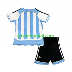 Camisola Retrô Seleção da Argentina Criança Equipamento principal 2006 Mangas Curtas