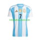 Camisola Seleção da Argentina De Paul 7 Copa America Homem Equipamento principal 2024 Mangas Curtas