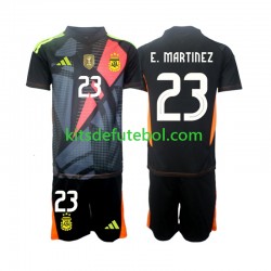 Camisola de Guarda-redes Seleção da Argentina Emiliano Martinez 23 Criança Equipamento principal 2024 Mangas Curtas