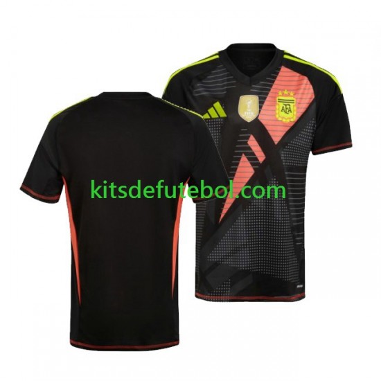Camisola de Guarda-redes Seleção da Argentina Copa America Homem Equipamento principal 2024 Mangas Curtas