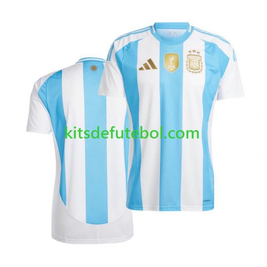 Camisola Seleção da Argentina Copa America Homem Equipamento principal 2024 Mangas Curtas