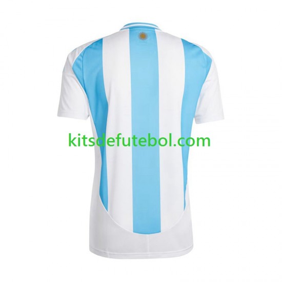 Camisola Seleção da Argentina Copa America Homem Equipamento principal 2024 Mangas Curtas