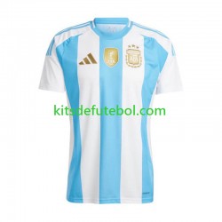 Camisola Seleção da Argentina Copa America Homem Equipamento principal 2024 Mangas Curtas