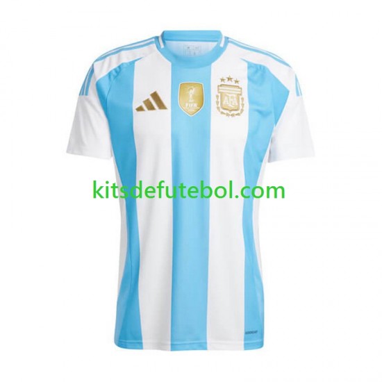 Camisola Seleção da Argentina Copa America Homem Equipamento principal 2024 Mangas Curtas