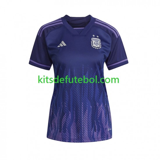 Camisola Seleção da Argentina Mulheres Equipamento alternativo Mundial 2022 Mangas Curtas