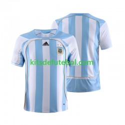 Camisola Retrô Seleção da Argentina Homem Equipamento principal 2006 Mangas Curtas