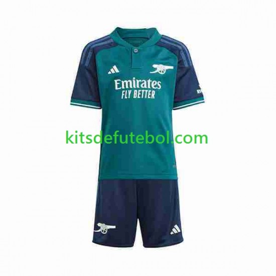 Camisola Arsenal Criança Terceiro equipamento 2023-2024 Mangas Curtas