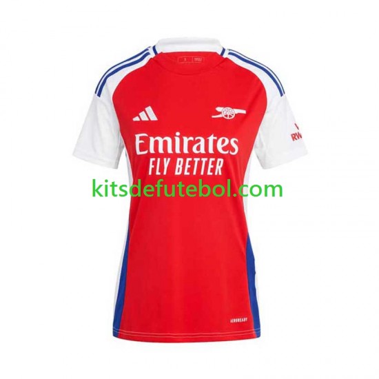 Camisola Arsenal Mulheres Equipamento principal 2024-2025 Mangas Curtas