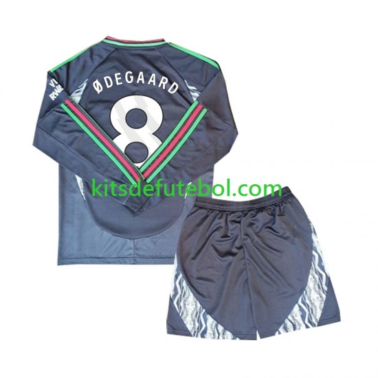 Camisola Arsenal Odegaard 8 Criança Equipamento alternativo 2024-2025 Mangas Compridas