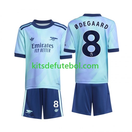 Camisola Arsenal Odegaard 8 Criança Terceiro equipamento 2024-2025 Mangas Curtas