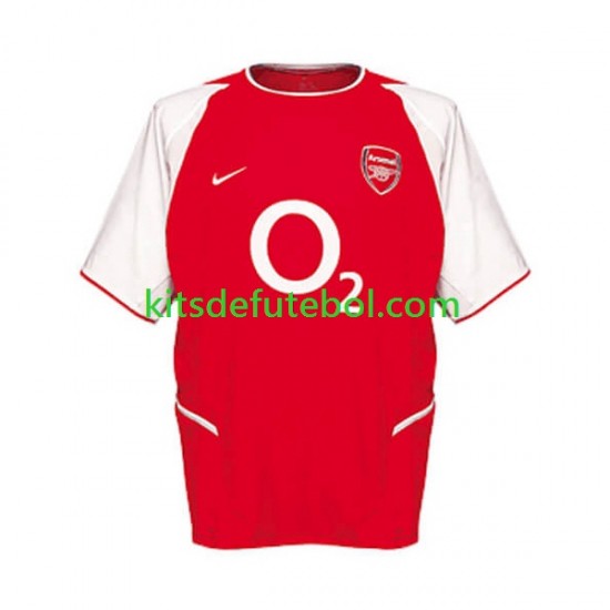 Camisola Retrô Arsenal Homem Equipamento principal 2002 Mangas Curtas
