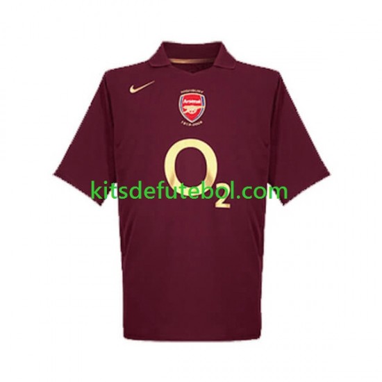 Camisola Retrô Arsenal Homem Equipamento principal 2005 Mangas Curtas