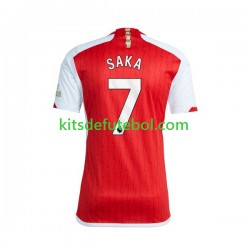 Camisola Arsenal Saka 7 Homem Equipamento principal 2023-2024 Mangas Curtas