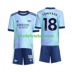Camisola Arsenal Takehiro Tomiyasu 18 Criança Terceiro equipamento 2024-2025 Mangas Curtas