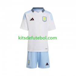 Camisola Aston Villa Criança Equipamento alternativo 2024-2025 Mangas Curtas