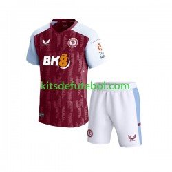 Camisola Aston Villa Criança Equipamento principal 2023-2024 Mangas Curtas