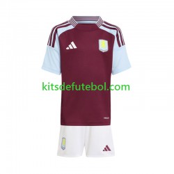 Camisola Aston Villa Criança Equipamento principal 2024-2025 Mangas Curtas