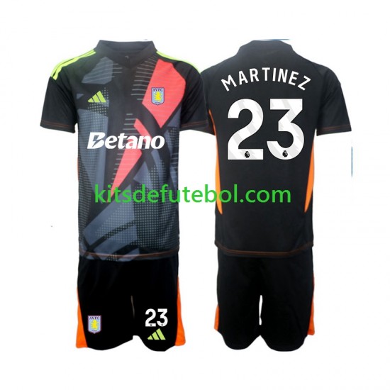 Camisola de Guarda-redes Aston Villa Emiliano Martinez 23 Criança Equipamento alternativo 2024-2025 Mangas Curtas