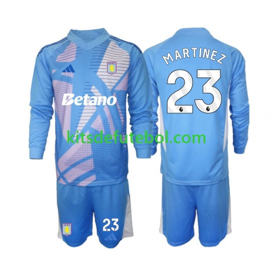 Camisola de Guarda-redes Aston Villa Emiliano Martinez 23 Criança Terceiro equipamento 2024-2025 Mangas Compridas