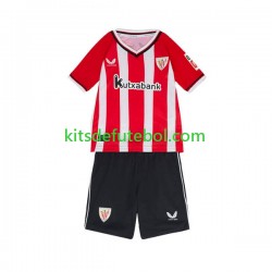 Camisola Athletic Bilbao Criança Equipamento principal 2023-2024 Mangas Curtas