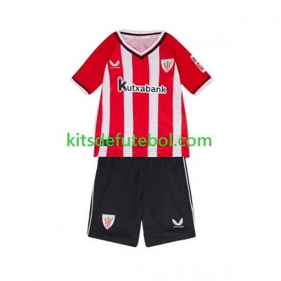 Camisola Athletic Bilbao Criança Equipamento principal 2023-2024 Mangas Curtas