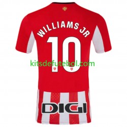 Camisola Athletic Bilbao Williams JR 10 Homem Equipamento principal 2024-2025 Mangas Curtas