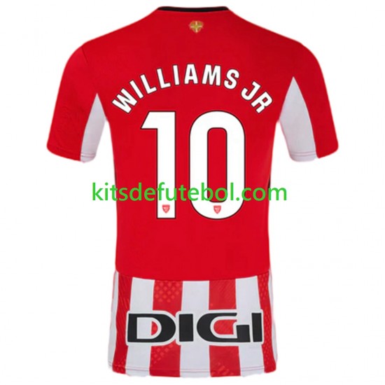 Camisola Athletic Bilbao Williams JR 10 Homem Equipamento principal 2024-2025 Mangas Curtas