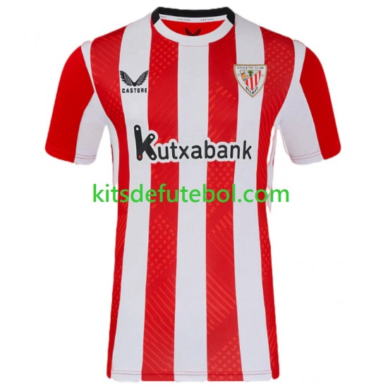Camisola Athletic Bilbao Williams JR 10 Homem Equipamento principal 2024-2025 Mangas Curtas
