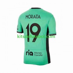 Camisola Atlético Madrid 2 Alvaro Morata 19 Homem Terceiro equipamento 2023-2024 Mangas Curtas