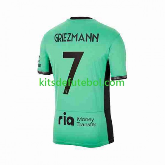 Camisola Atlético Madrid 2 Antoine Griezmann 7 Homem Terceiro equipamento 2023-2024 Mangas Curtas
