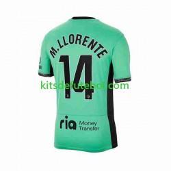 Camisola Atlético Madrid 2 Marcos Llorente 14 Homem Terceiro equipamento 2023-2024 Mangas Curtas