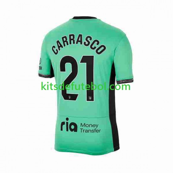 Camisola Atlético Madrid 2 Yannick Carrasco 21 Homem Terceiro equipamento 2023-2024 Mangas Curtas