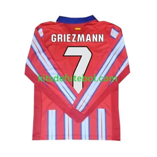 Camisola Atlético Madrid Antoine Griezmann 7 Homem Equipamento principal 2024-2025 Mangas Compridas