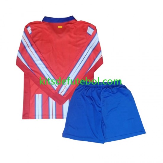 Camisola Atlético Madrid Criança Equipamento principal 2024-2025 Mangas Compridas
