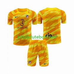 Camisola de Guarda-redes Atlético Madrid Laranja Criança 2023-2024 Mangas Curtas