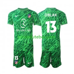 Camisola de Guarda-redes Atlético Madrid Jan Oblak 13 Criança Equipamento alternativo 2024-2025 Mangas Curtas