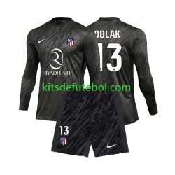 Camisola de Guarda-redes Atlético Madrid Jan Oblak 13 Criança Equipamento principal 2024-2025 Mangas Compridas