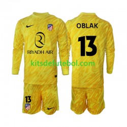 Camisola de Guarda-redes Atlético Madrid Jan Oblak 13 Criança Terceiro equipamento 2024-2025 Mangas Compridas