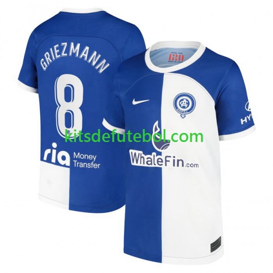 Camisola Atlético Madrid Griezmann 8 120 Anniversary Homem Equipamento principal 2022-2023 Mangas Curtas