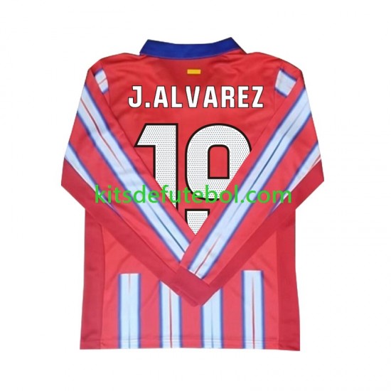 Camisola Atlético Madrid Julian Alvarez 19 Homem Equipamento principal 2024-2025 Mangas Compridas