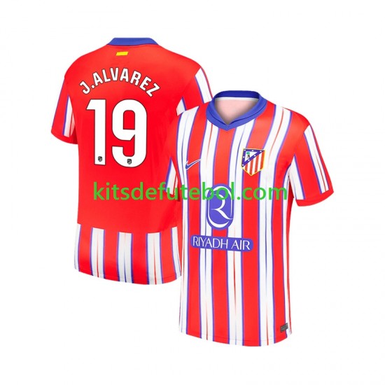 Camisola Atlético Madrid Julian Alvarez 19 Homem Equipamento principal 2024-2025 Mangas Curtas