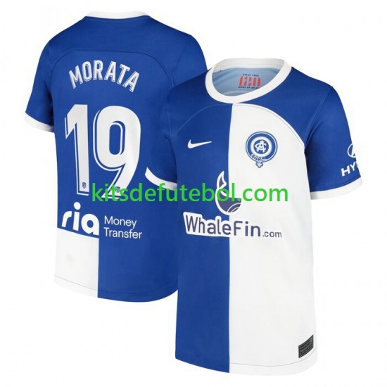 Camisola Atlético Madrid Morata 19 120 Anniversary Homem Equipamento principal 2022-2023 Mangas Curtas