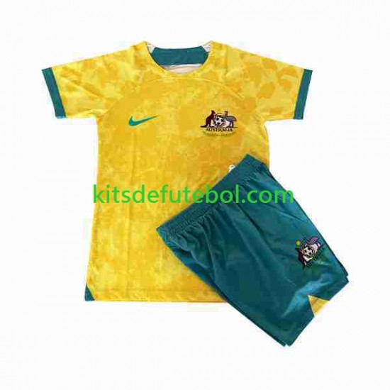 Camisola Seleção da Australiana Criança Equipamento principal 2022 Mangas Curtas