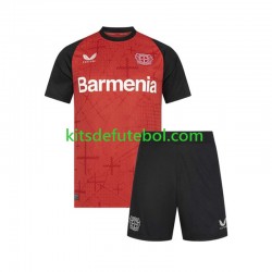 Camisola Bayer 04 Leverkusen Criança Equipamento principal 2024-2025 Mangas Curtas